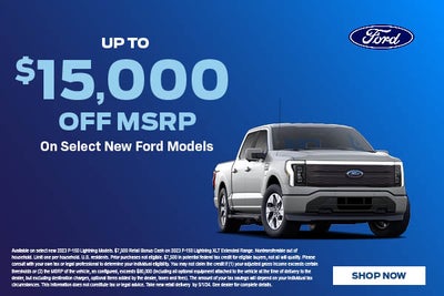 Up To $15,000 OFF MSRP